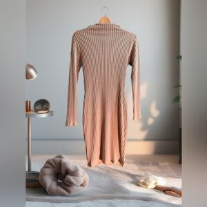 Charlotte Russe Tan Long Sleeve Dress
